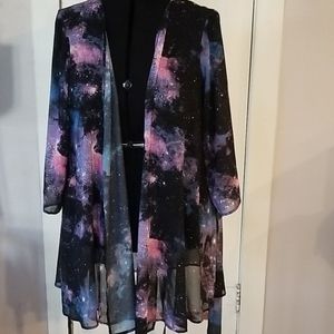 Torrid Curve Sz 3 Galaxy Print Kimono